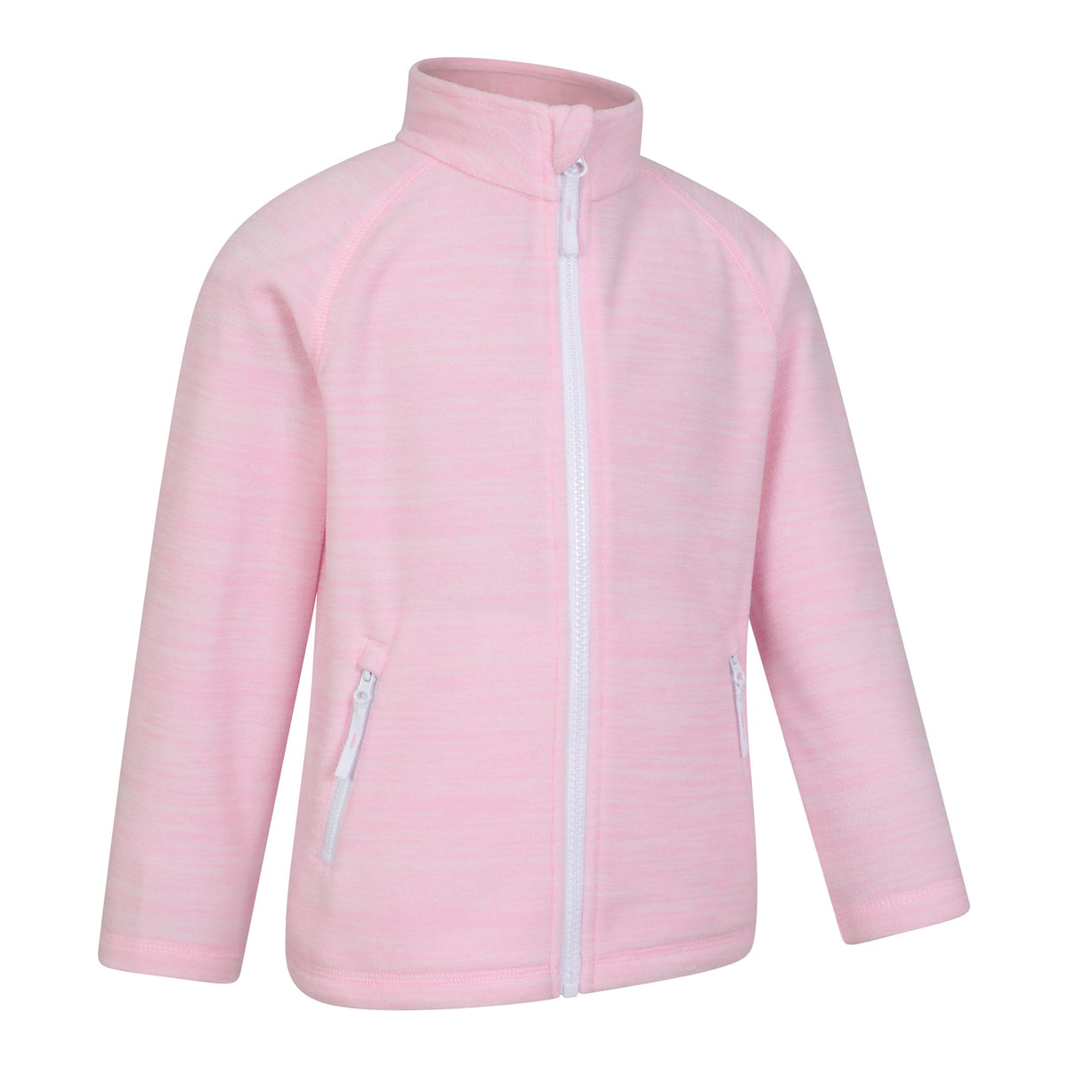 Light Pink - Side - Mountain Warehouse Childrens-Kids Snowdonia Fleece Jacket