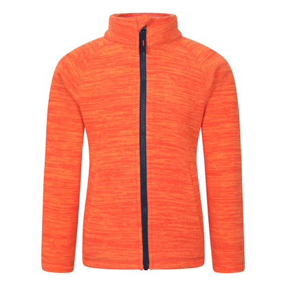 Orange - Front - Mountain Warehouse Childrens-Kids Snowdonia Fleece Jacket