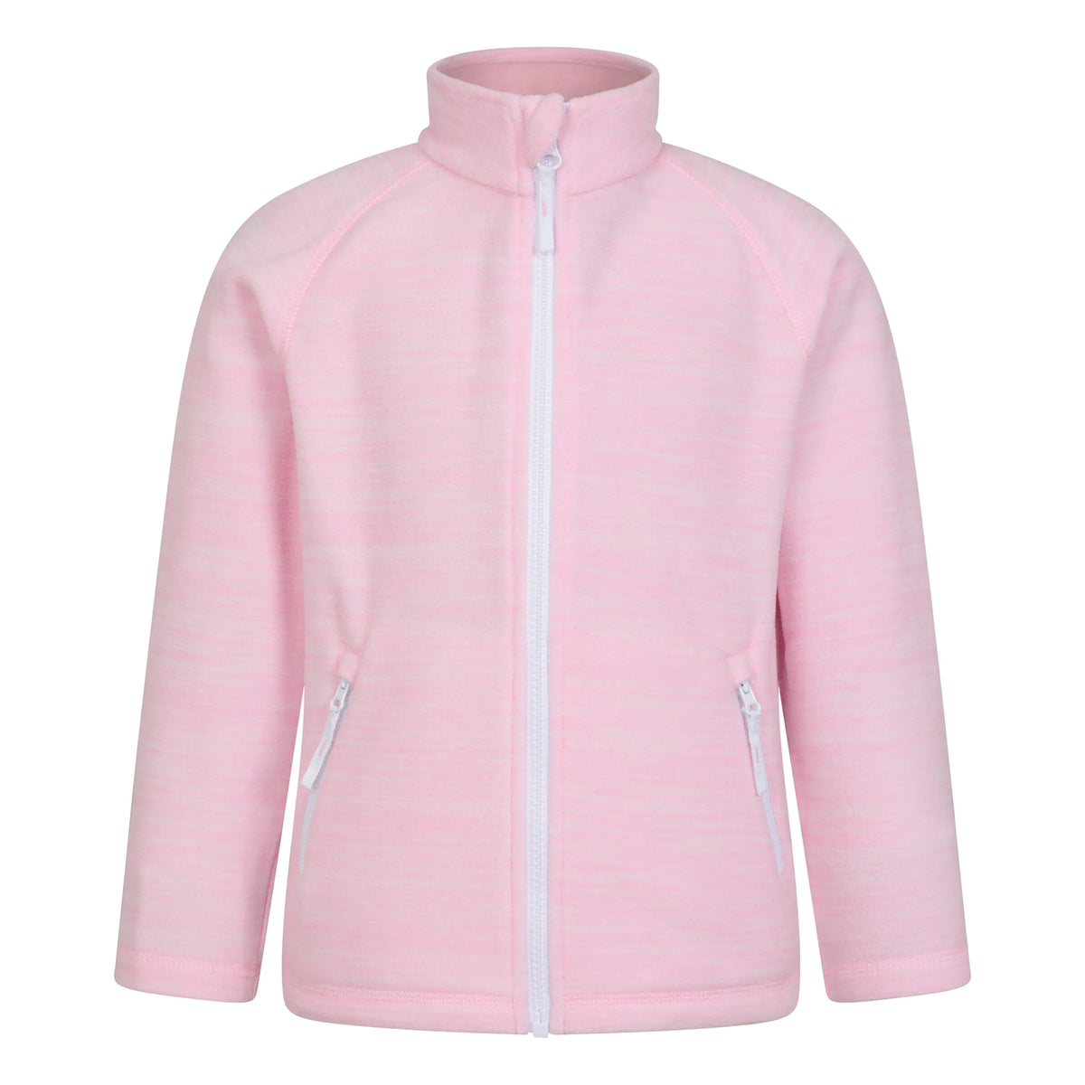 Light Pink - Front - Mountain Warehouse Childrens-Kids Snowdonia Fleece Jacket