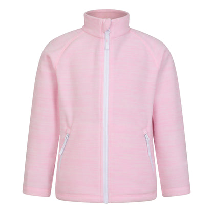 Light Pink - Front - Mountain Warehouse Childrens-Kids Snowdonia Fleece Jacket