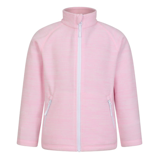 Light Pink - Front - Mountain Warehouse Childrens-Kids Snowdonia Fleece Jacket