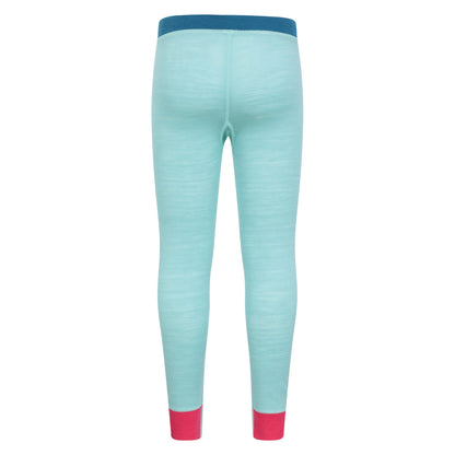 Mint - Pack Shot - Mountain Warehouse Childrens-Kids Colour Block Merino Wool Base Layer Set