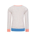 Beige - Back - Mountain Warehouse Childrens-Kids Colour Block Merino Wool Base Layer Set