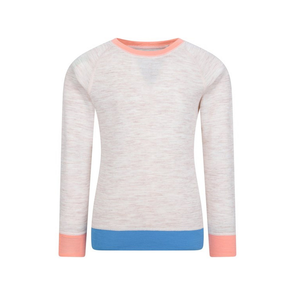 Beige - Side - Mountain Warehouse Childrens-Kids Colour Block Merino Wool Base Layer Set