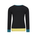 Black - Back - Mountain Warehouse Childrens-Kids Colour Block Merino Wool Base Layer Set