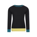 Black - Side - Mountain Warehouse Childrens-Kids Colour Block Merino Wool Base Layer Set