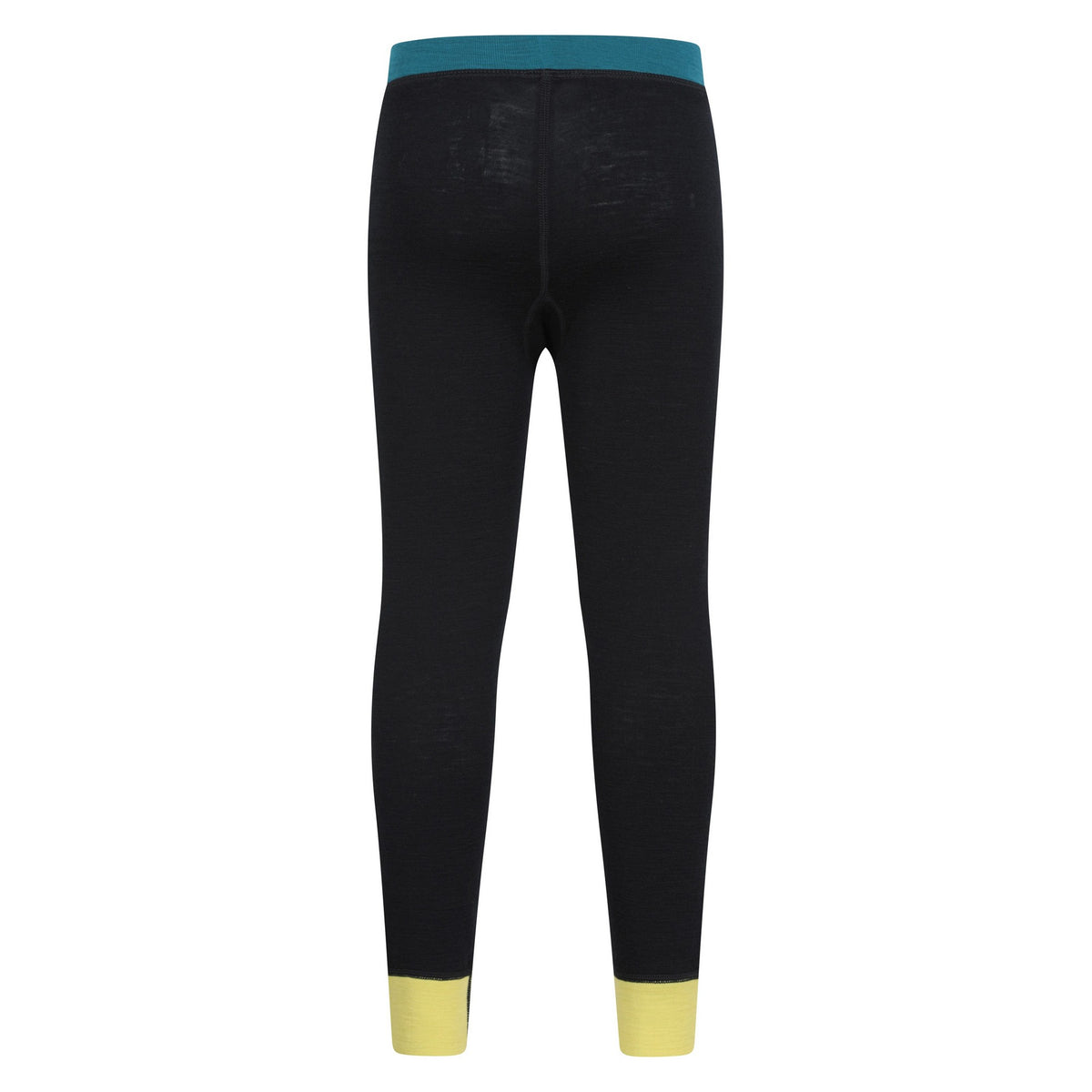 Black - Pack Shot - Mountain Warehouse Childrens-Kids Colour Block Merino Wool Base Layer Set