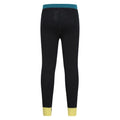 Black - Pack Shot - Mountain Warehouse Childrens-Kids Colour Block Merino Wool Base Layer Set