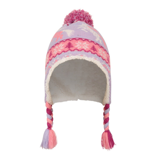 Purpur - Front - Mountain Warehouse Childrens-Kids Character Unicorn Borg Lined Trapper Hat
