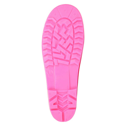 Bright Pink - Pack Shot - Mountain Warehouse Childrens-Kids Plain Wellington Boots