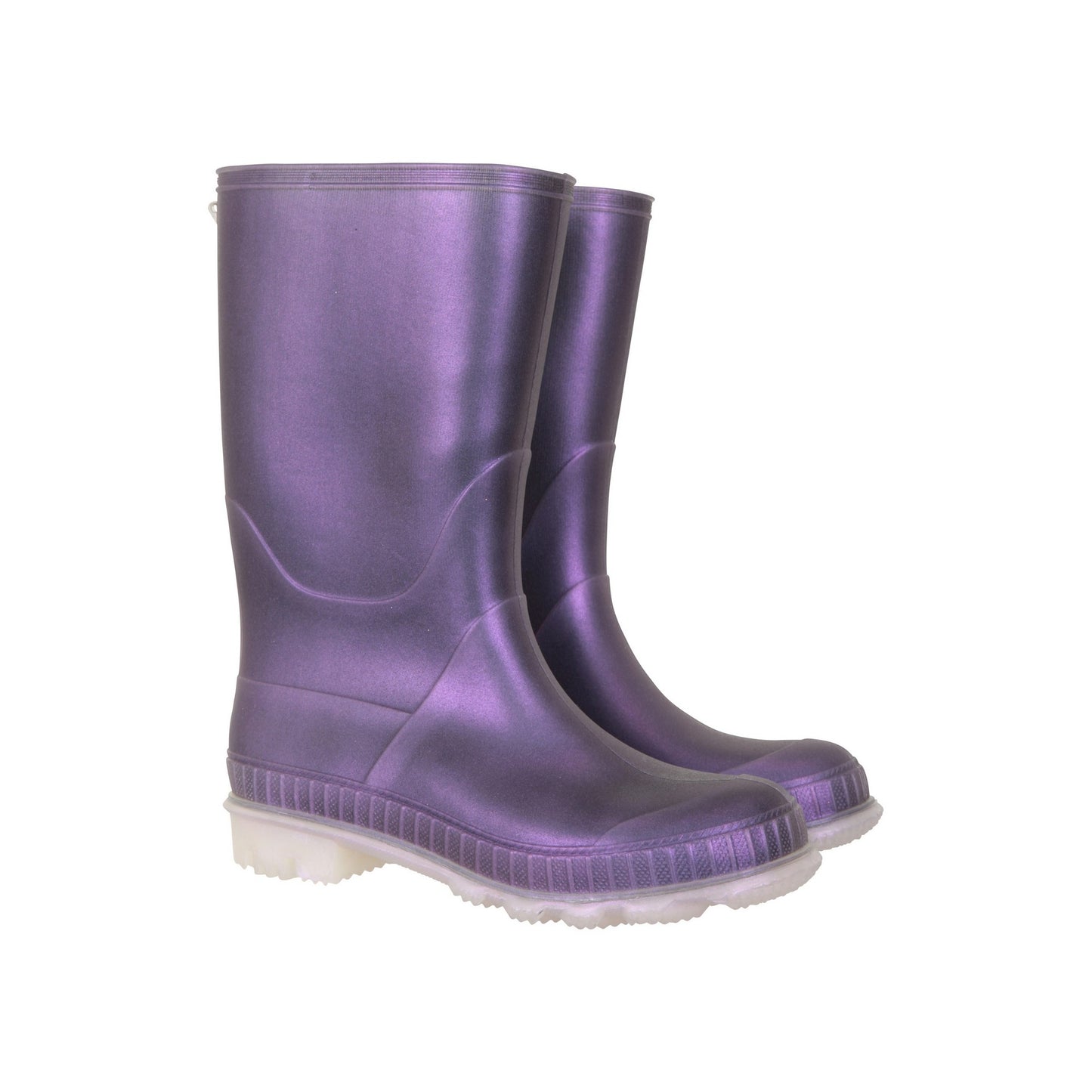 Purple - Front - Mountain Warehouse Childrens-Kids Plain Wellington Boots