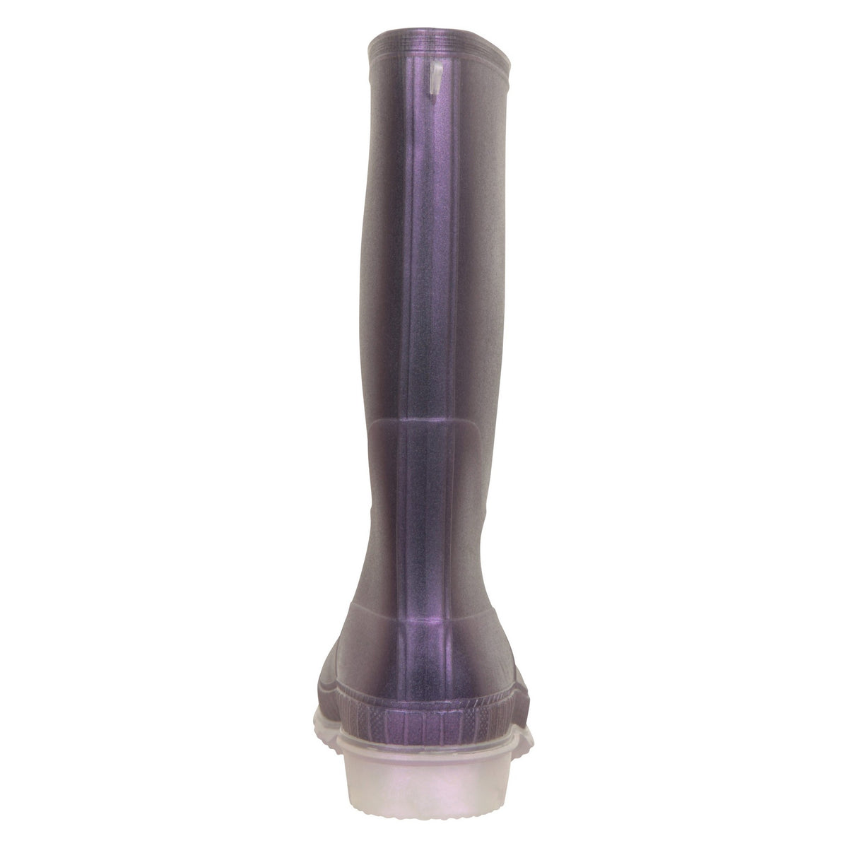 Purple - Back - Mountain Warehouse Childrens-Kids Plain Wellington Boots