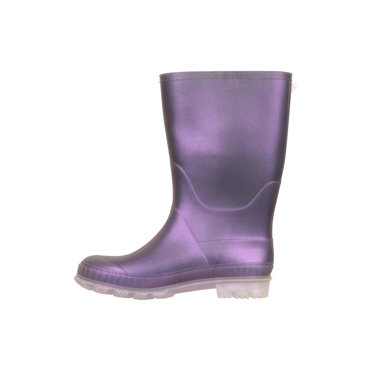 Purple - Side - Mountain Warehouse Childrens-Kids Plain Wellington Boots
