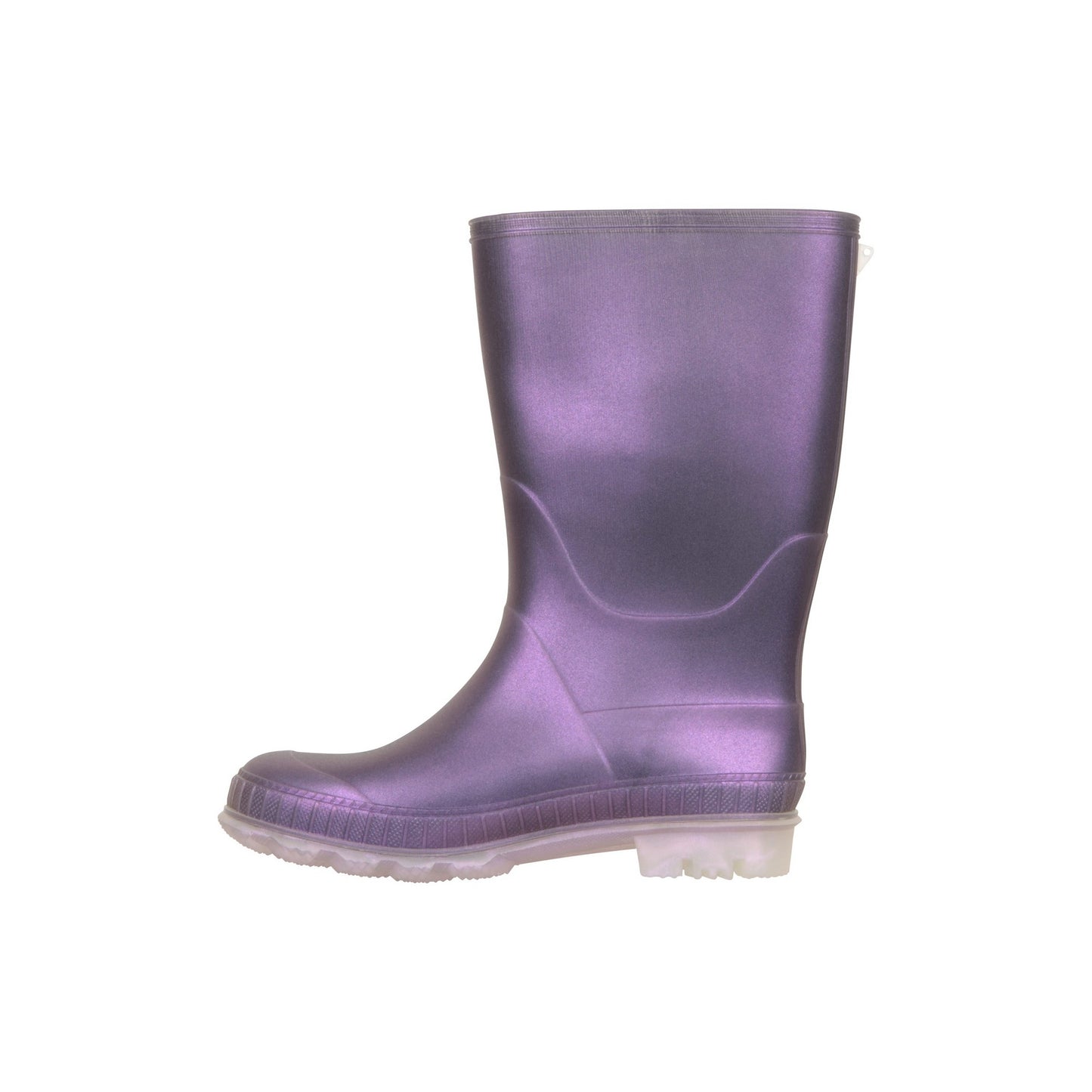 Purple - Side - Mountain Warehouse Childrens-Kids Plain Wellington Boots