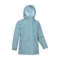 Pale Green - Side - Mountain Warehouse Childrens-Kids Coast Jersey Lined Waterproof Jacket
