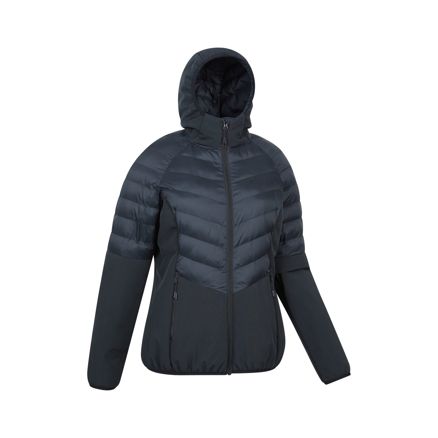 Black - Side - Mountain Warehouse Womens-Ladies Agile Padded Soft Shell Jacket