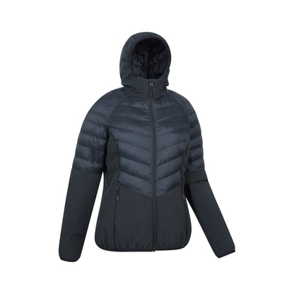 Black - Side - Mountain Warehouse Womens-Ladies Agile Padded Soft Shell Jacket