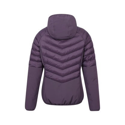 Purple - Back - Mountain Warehouse Womens-Ladies Agile Padded Soft Shell Jacket