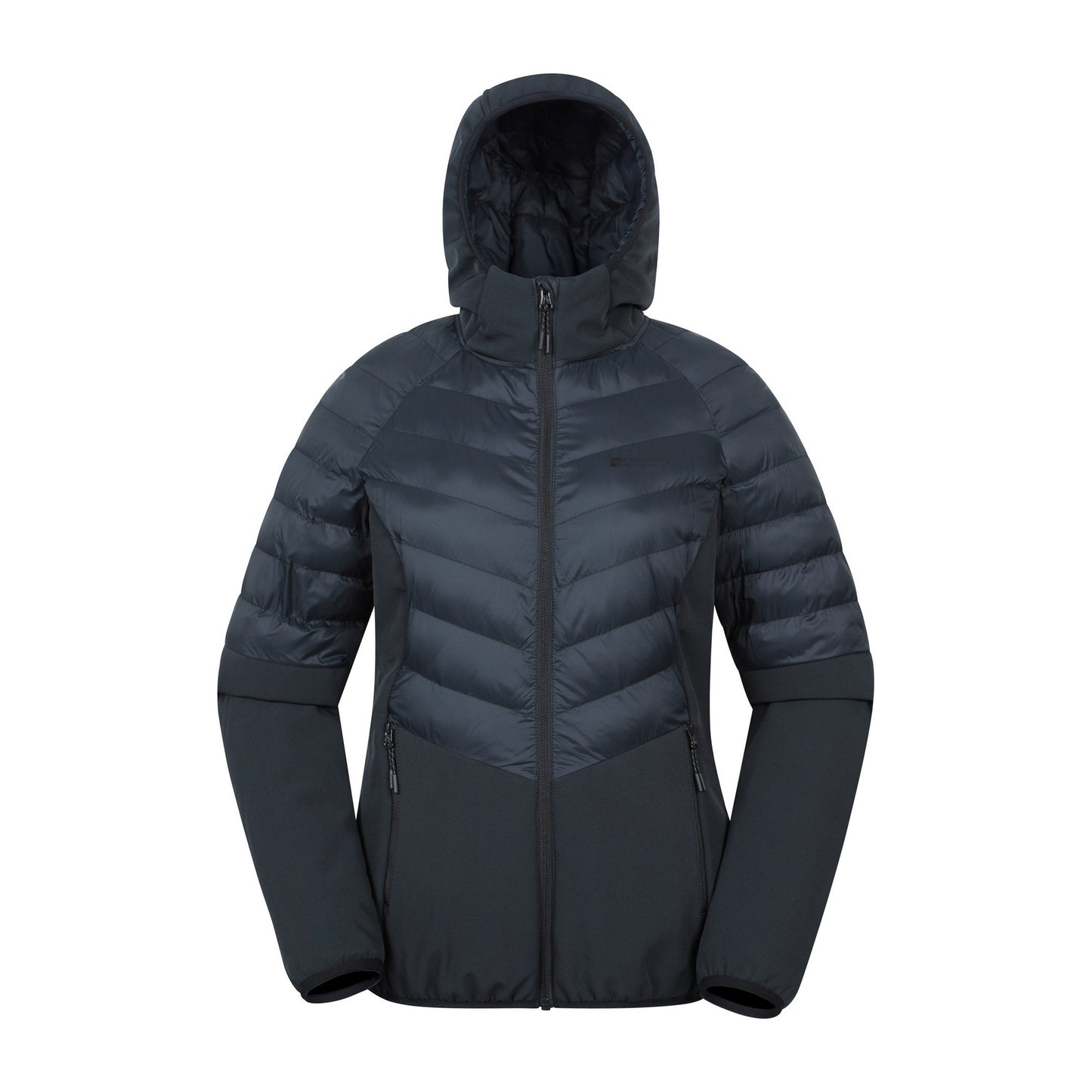 Black - Front - Mountain Warehouse Womens-Ladies Agile Padded Soft Shell Jacket