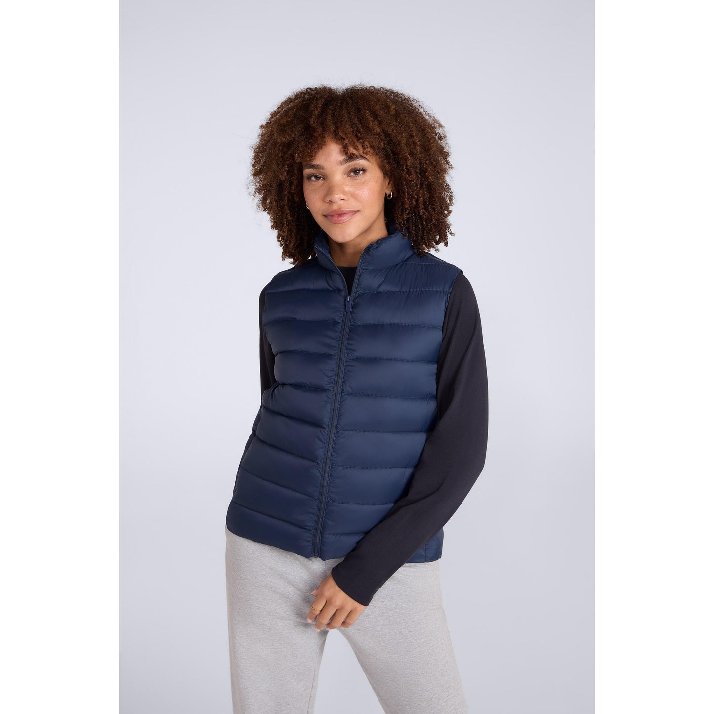 Navy - Front - Animal Womens-Ladies Light Cosi Gilet