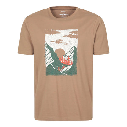 Rust - Front - Mountain Warehouse Mens Mountain T-Shirt