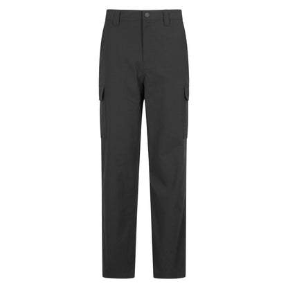 Black - Front - Mountain Warehouse Mens Delta Stretch Cargo Trousers