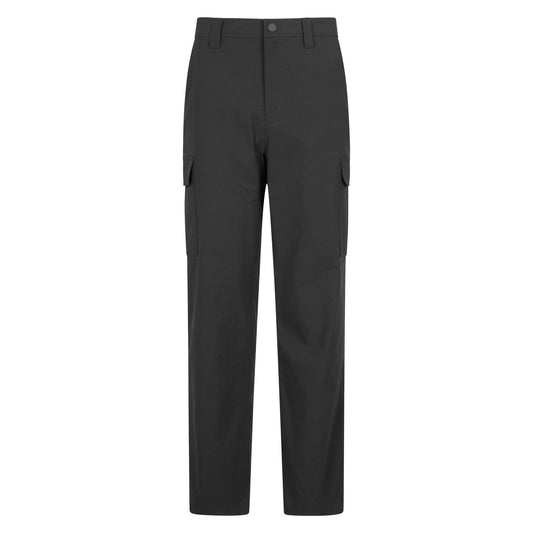 Black - Front - Mountain Warehouse Mens Delta Stretch Cargo Trousers