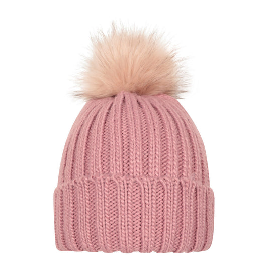 Pale Pink - Front - Mountain Warehouse Womens-Ladies Geneva Borg Lined Beanie