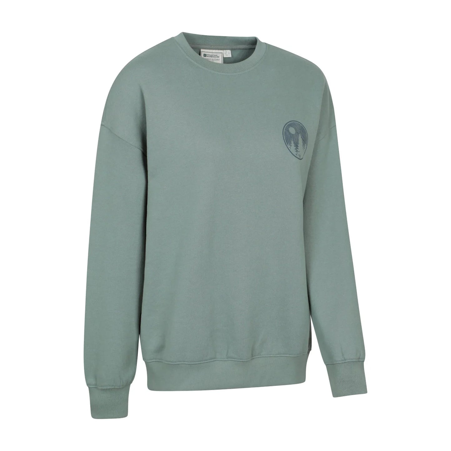 Light Khaki - Side - Mountain Warehouse Womens-Ladies Text Relaxed Fit Jumper
