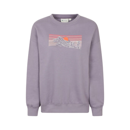 Purple - Front - Mountain Warehouse Womens-Ladies Text Relaxed Fit Jumper