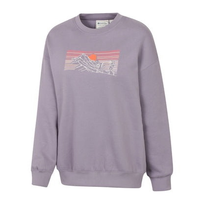Purple - Side - Mountain Warehouse Womens-Ladies Text Relaxed Fit Jumper