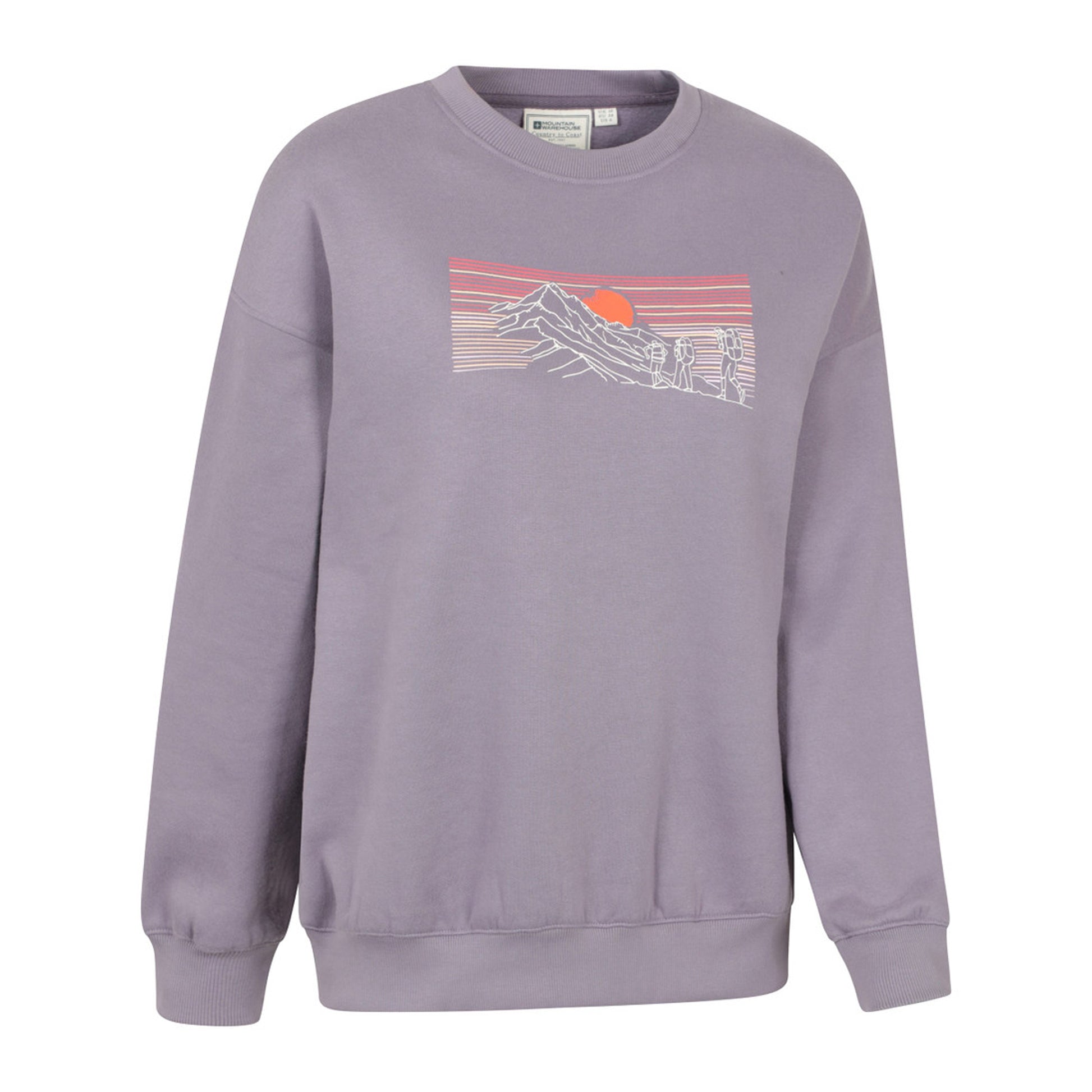 Purple - Lifestyle - Mountain Warehouse Womens-Ladies Text Relaxed Fit Jumper