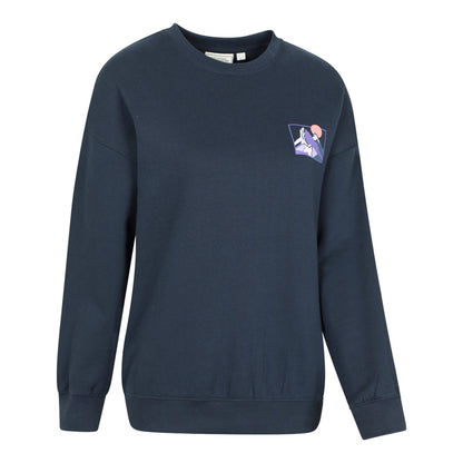 Dark Blue - Lifestyle - Mountain Warehouse Womens-Ladies Text Relaxed Fit Jumper