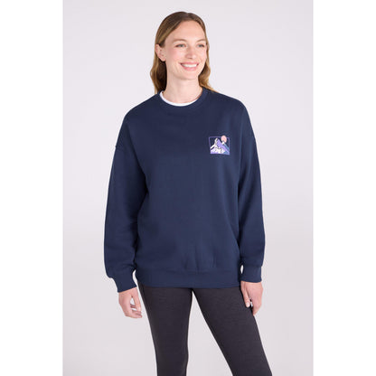 Dark Blue - Front - Mountain Warehouse Womens-Ladies Text Relaxed Fit Jumper