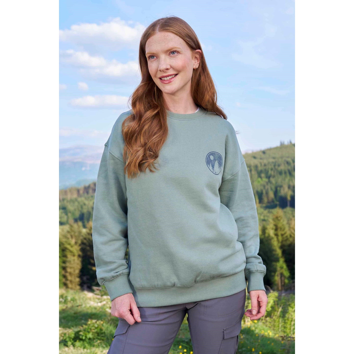 Light Khaki - Front - Mountain Warehouse Womens-Ladies Text Relaxed Fit Jumper