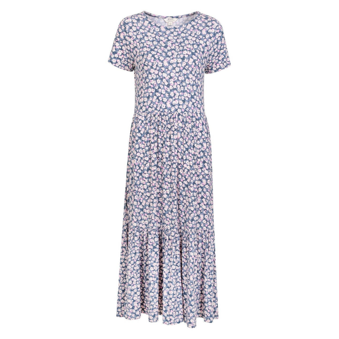 Grey - Front - Mountain Warehouse Womens-Ladies Sardinia Flowers Tiered Dress