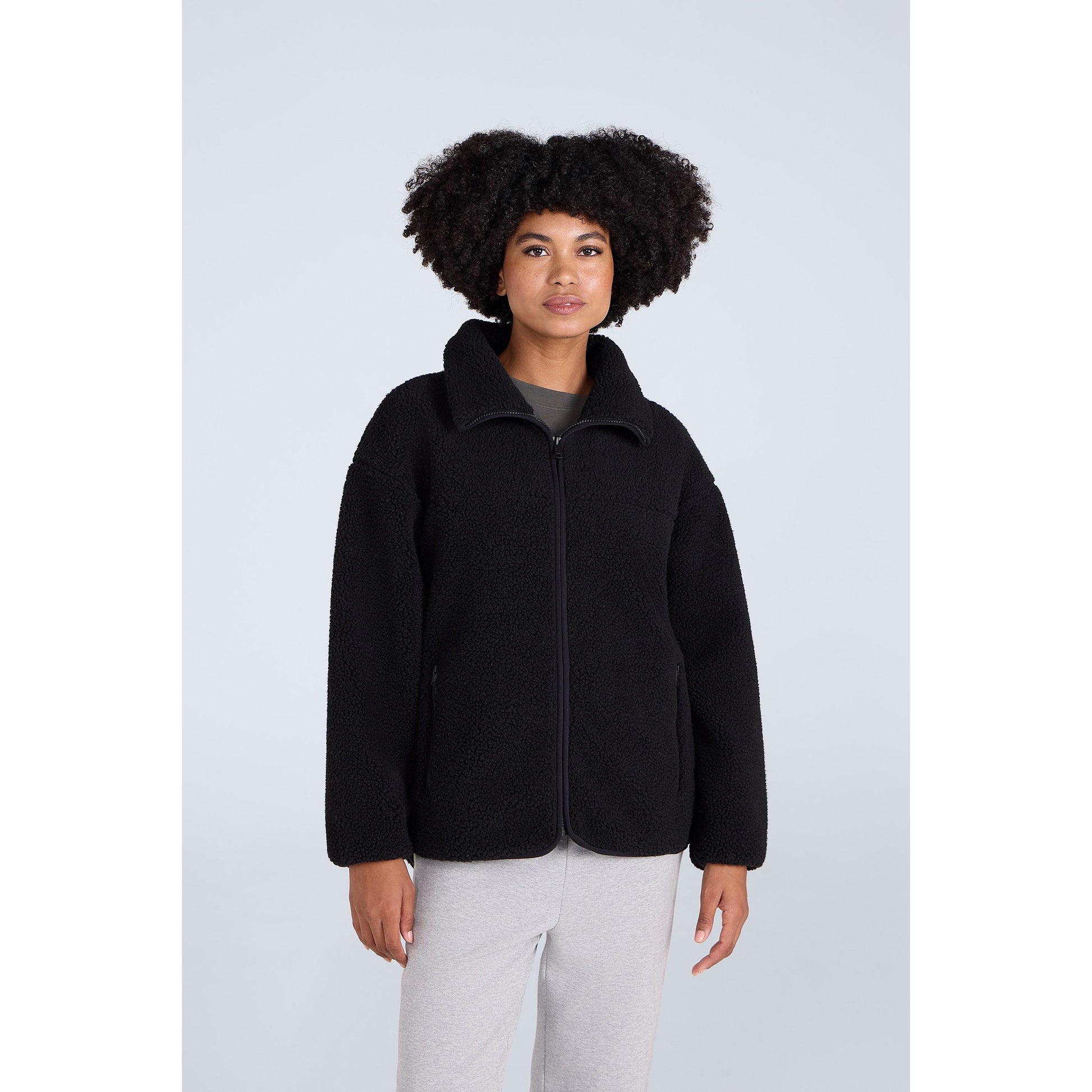 Black - Front - Animal Womens-Ladies Anna Borg Full Zip Fleece Jacket