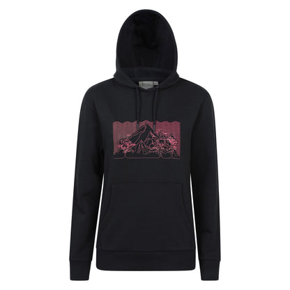 Black - Front - Mountain Warehouse Womens-Ladies Ombre Hoodie