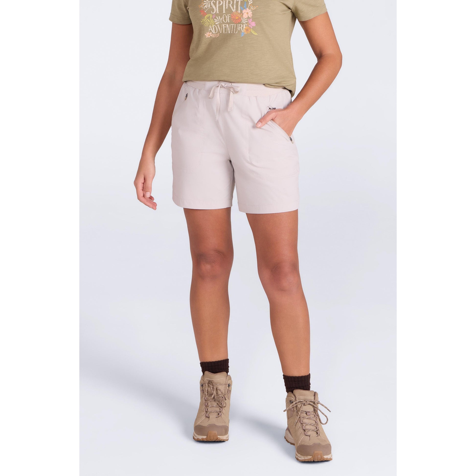 Beige - Front - Mountain Warehouse Womens-Ladies Explorer Shorts