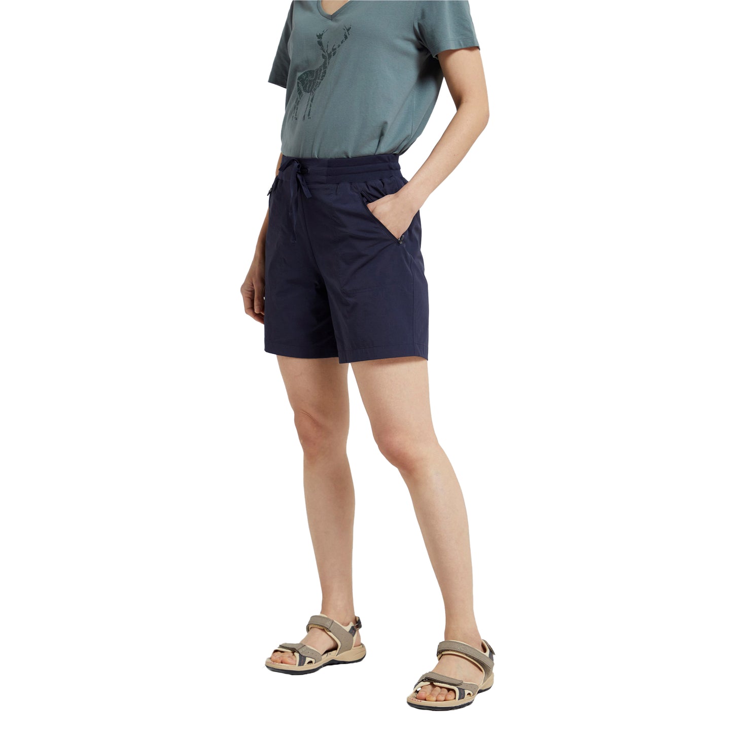 Dark Blue - Pack Shot - Mountain Warehouse Womens-Ladies Explorer Shorts