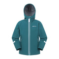 Blue - Front - Mountain Warehouse Childrens-Kids Huxley Reflective Soft Shell Jacket