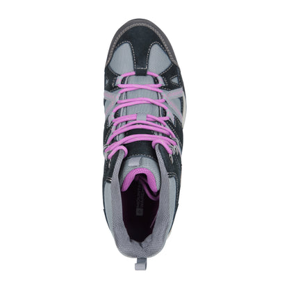 Grey - Pack Shot - Mountain Warehouse Womens-Ladies Direction II Leather Waterproof Wide Walking Boots