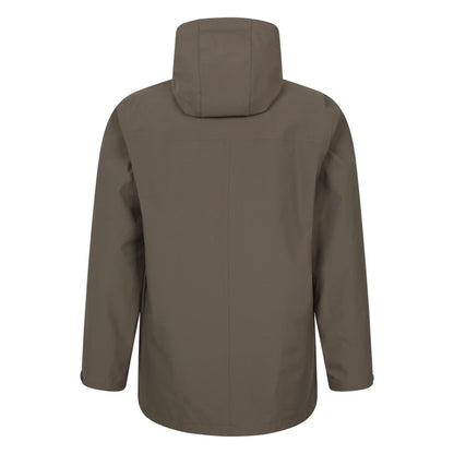 Dark Beige - Back - Mountain Warehouse Mens Fleece Lined Waterproof Jacket