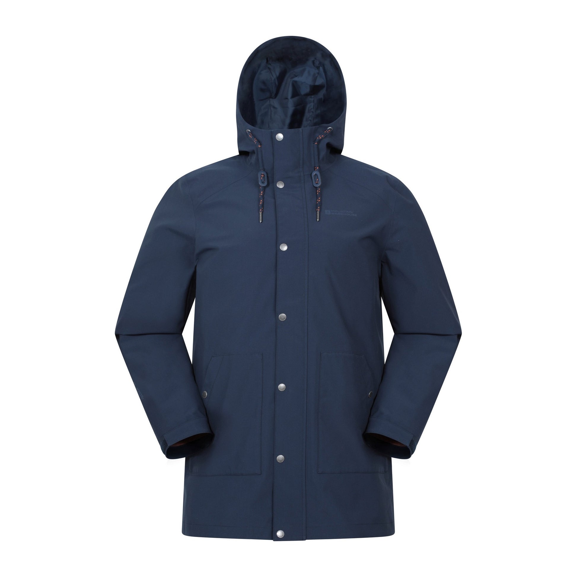 Navy - Front - Mountain Warehouse Mens Fleece Lined Waterproof Jacket