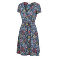 Teal - Lifestyle - Mountain Warehouse Womens-Ladies Santorini Animal Print Jersey Wrap Dress