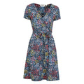 Teal - Front - Mountain Warehouse Womens-Ladies Santorini Animal Print Jersey Wrap Dress