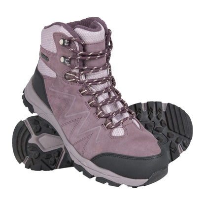 Lilac - Close up - Mountain Warehouse Womens-Ladies Ortler Suede Walking Boots
