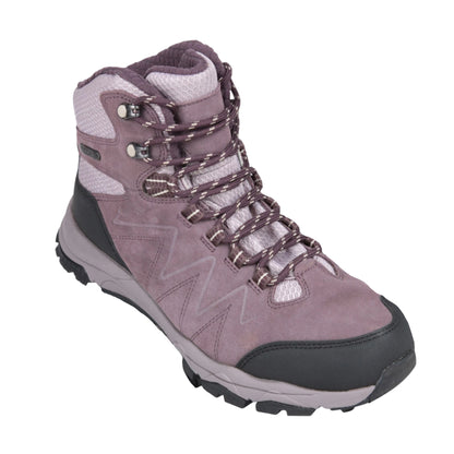 Lilac - Front - Mountain Warehouse Womens-Ladies Ortler Suede Walking Boots
