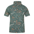 Green - Front - Mountain Warehouse Childrens-Kids Dinosaur Polo Shirt