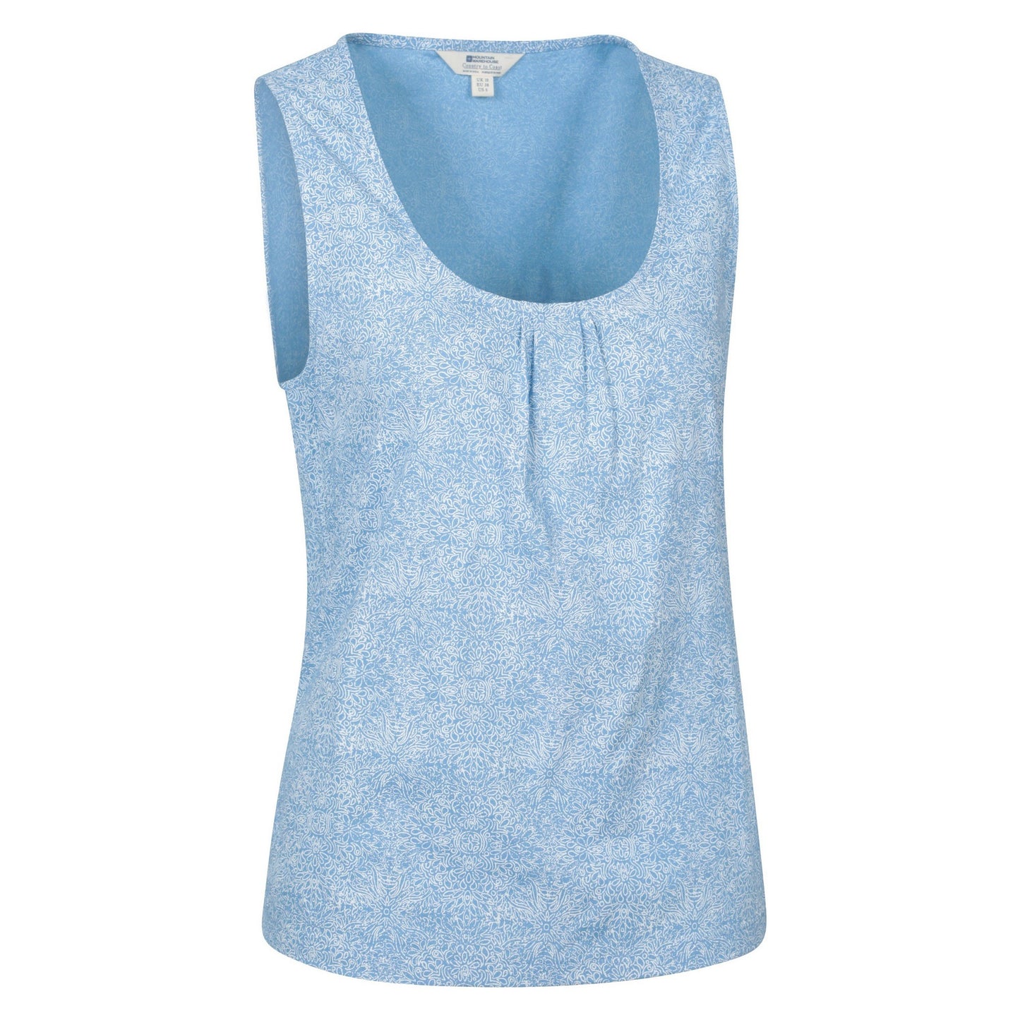 Pale Blue - Side - Mountain Warehouse Womens-Ladies Orchid Floral Tank Top